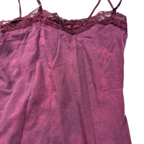 Zenana Outfitters Plum Lace Trim Camisole – Stretch Cotton – Women’s Size M - Picture 10 of 11
